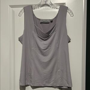 Gray Sleeveless Crop Tank Top